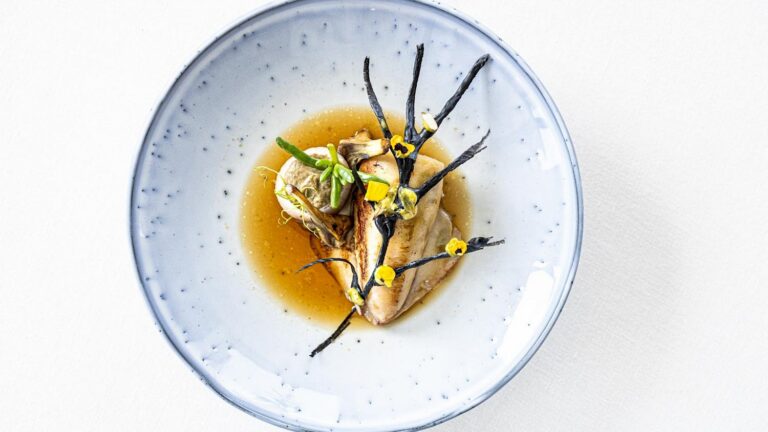 Artistic haute cuisine plate